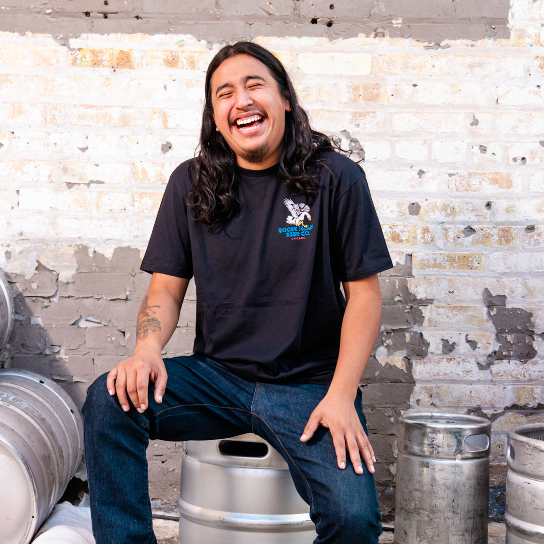 Goose Island Screaming Goose Tee, Black