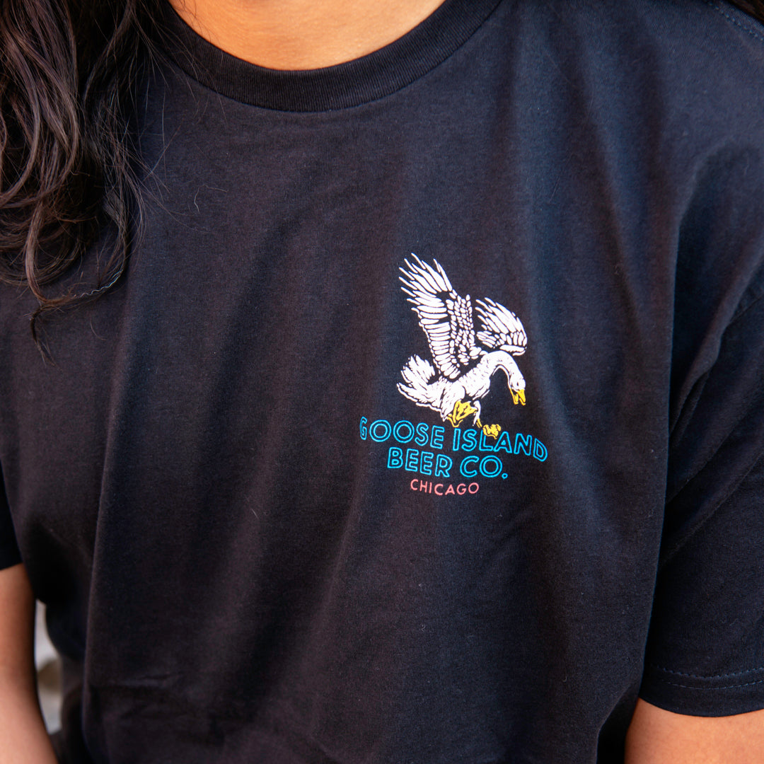 Goose Island Screaming Goose Tee, Black